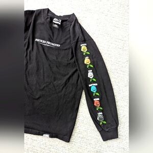Broken Promises Unisex (Size Small) Black Tee with Graphics On Both Sleeves